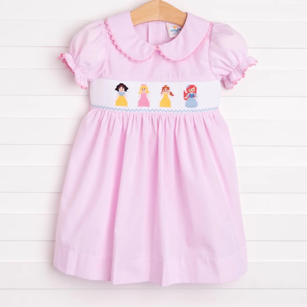 NWT Stitchy Fish Princess Party Smocked Dress